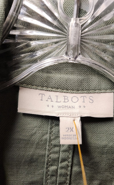 Talbots Women's Size 2X Green Cardigan
