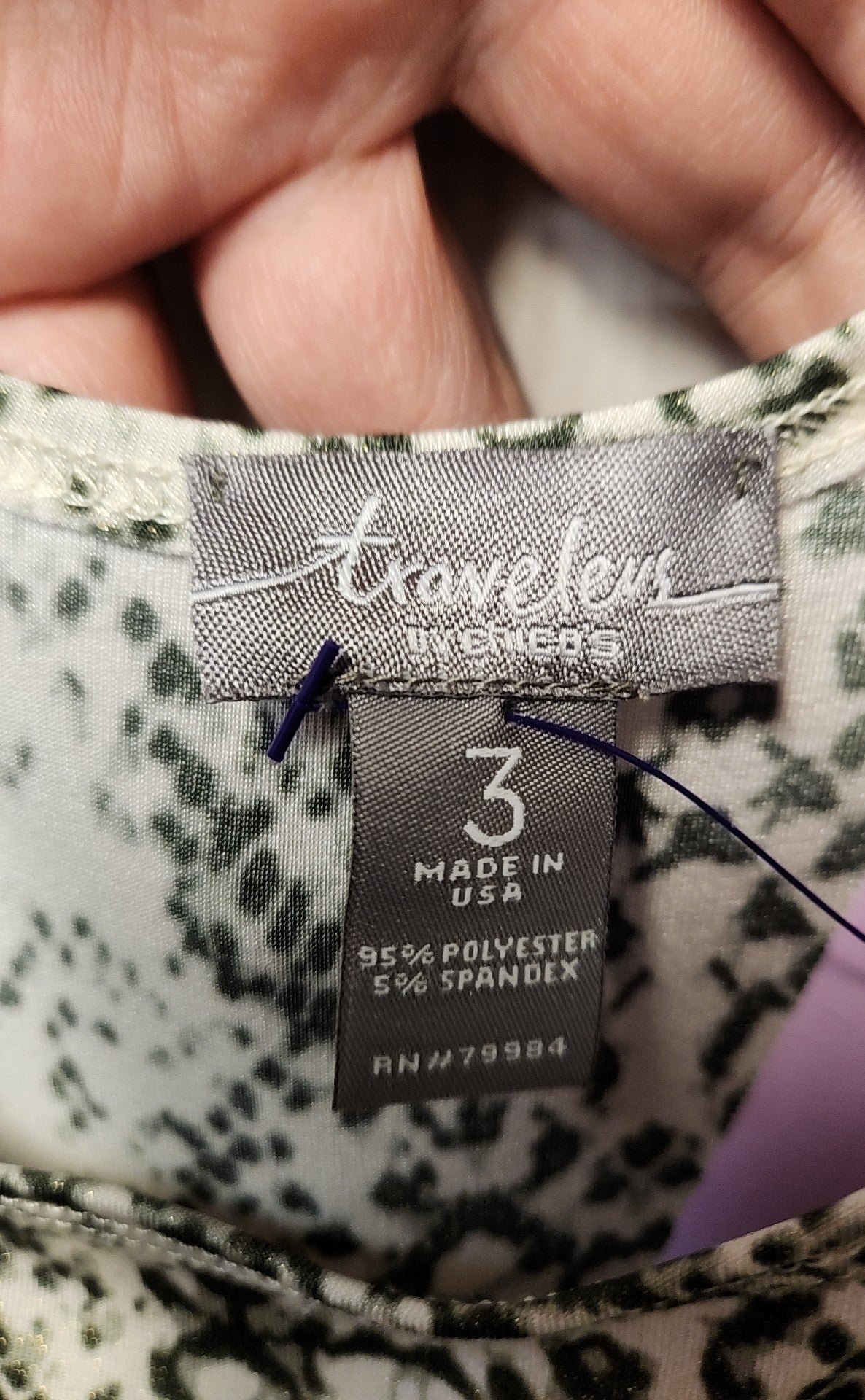 Travelers by Chico's Women's Size 3 = US XL Green Sleeveless Top