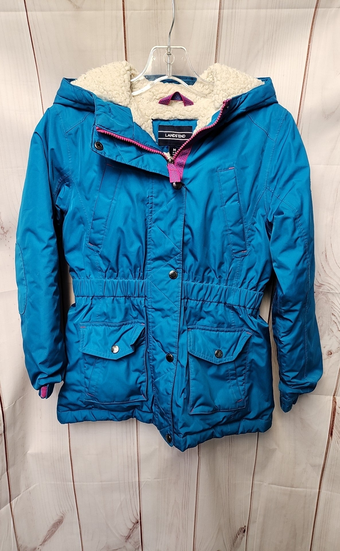 Lands End Girl's Size 10/12 Teal Jacket