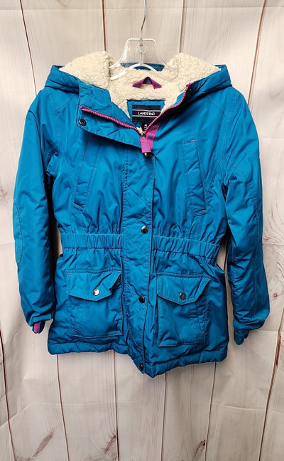 Lands End Girl's Size 10/12 Teal Jacket