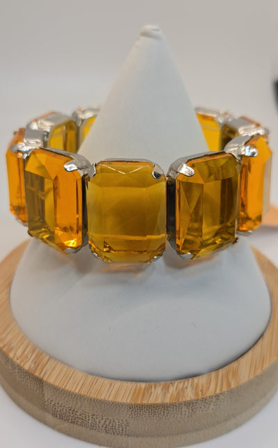 Orange Rhinestone Bracelet