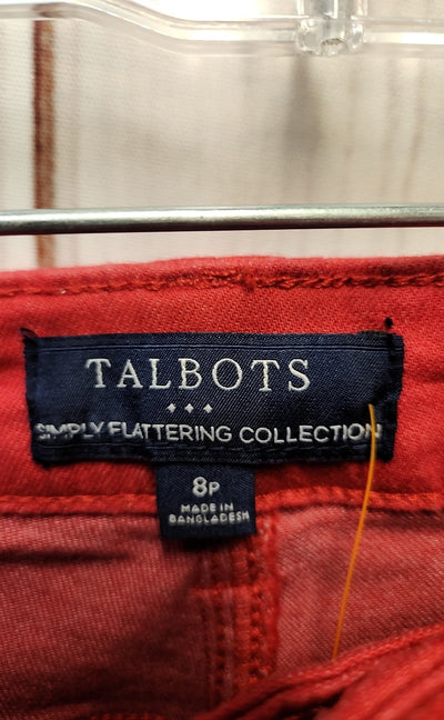NWT Talbots Women's Size 8 Petite Red Jeans Jegging