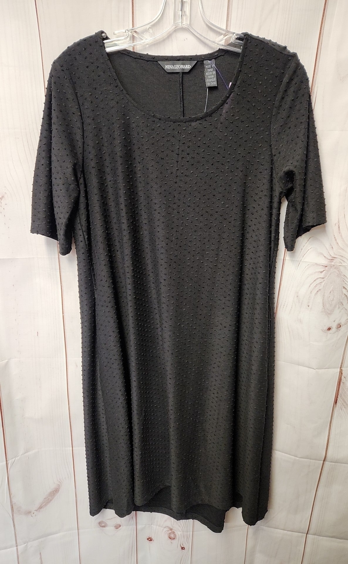 Nina Leonard Women's Size M Black Dress