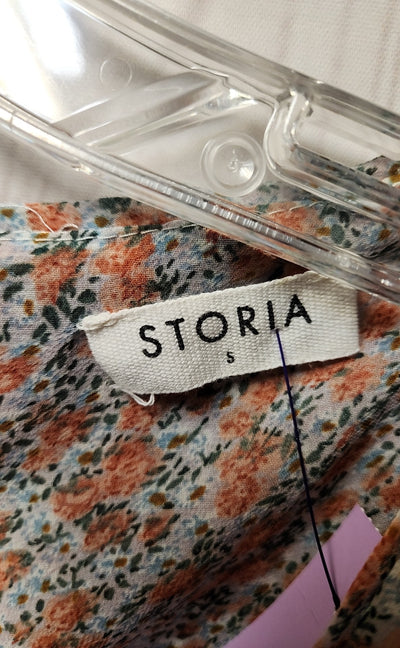 Storia Women's Size S Blue Floral Dress