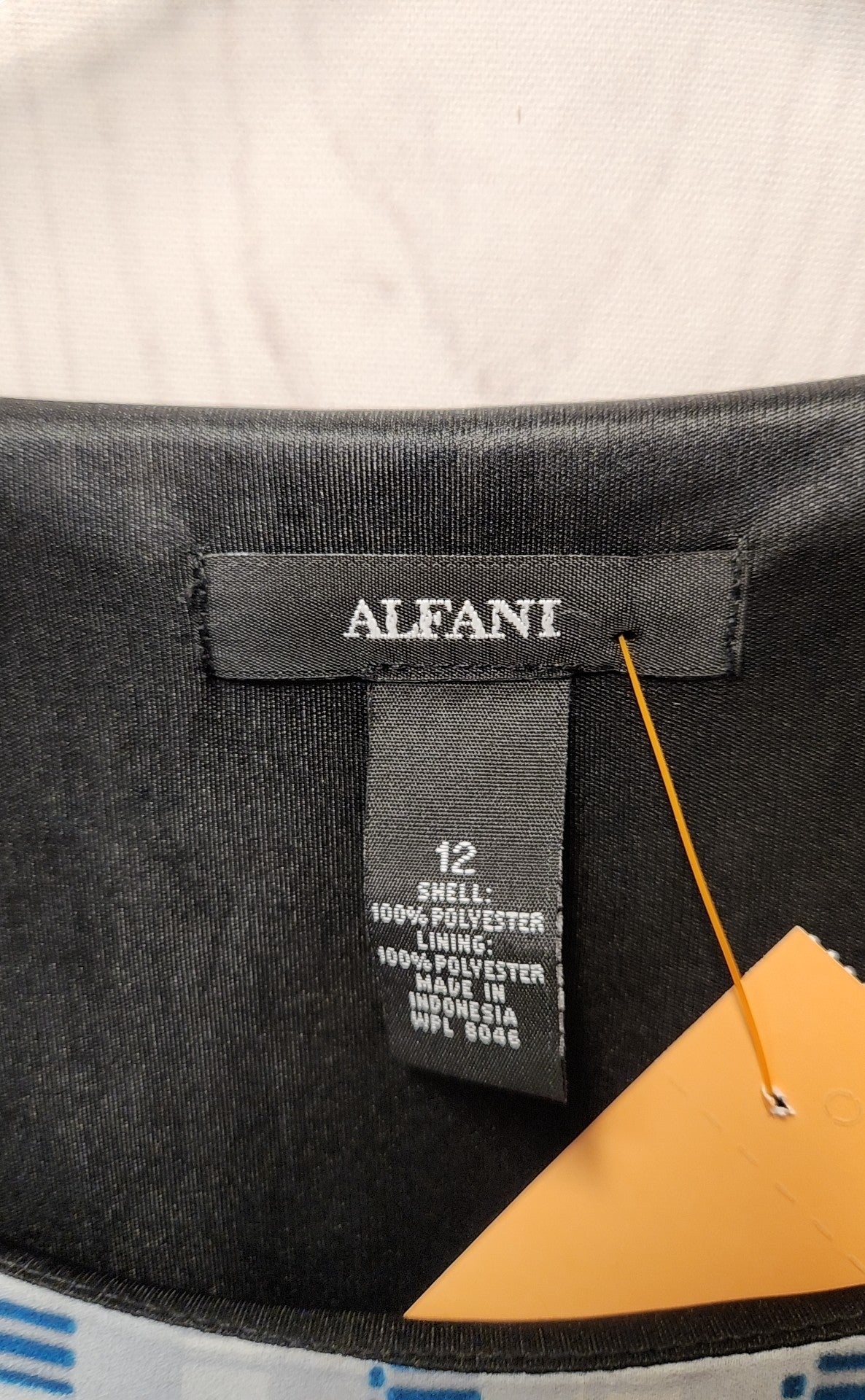 Alfani Women's Size 12 Blue 3/4 Sleeve Top
