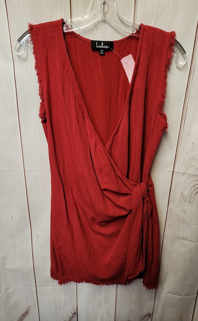 Lulus Women's Size M Red Cotton Blend Dress