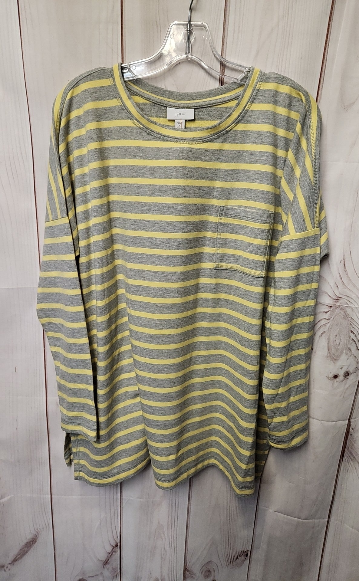 J Jill Women's Size M Petite Gray Long Sleeve Top