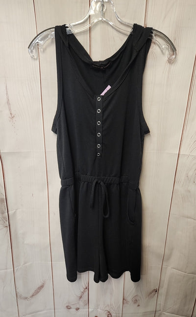 Almost Famous Women's Size L Black Romper