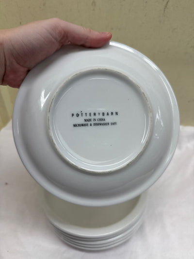 6PCS Pottery Barn White Plates