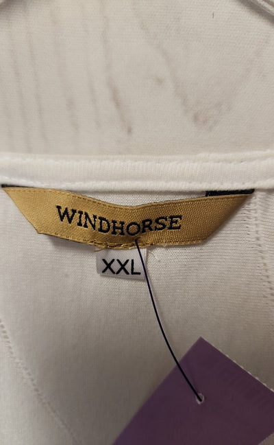 Windhorse Women's Size XXL White Sleeveless Top