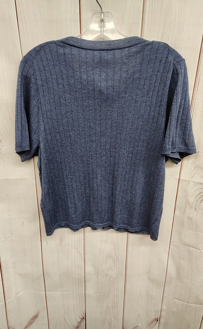 J Crew Women's Size XL Blue Short Sleeve Top