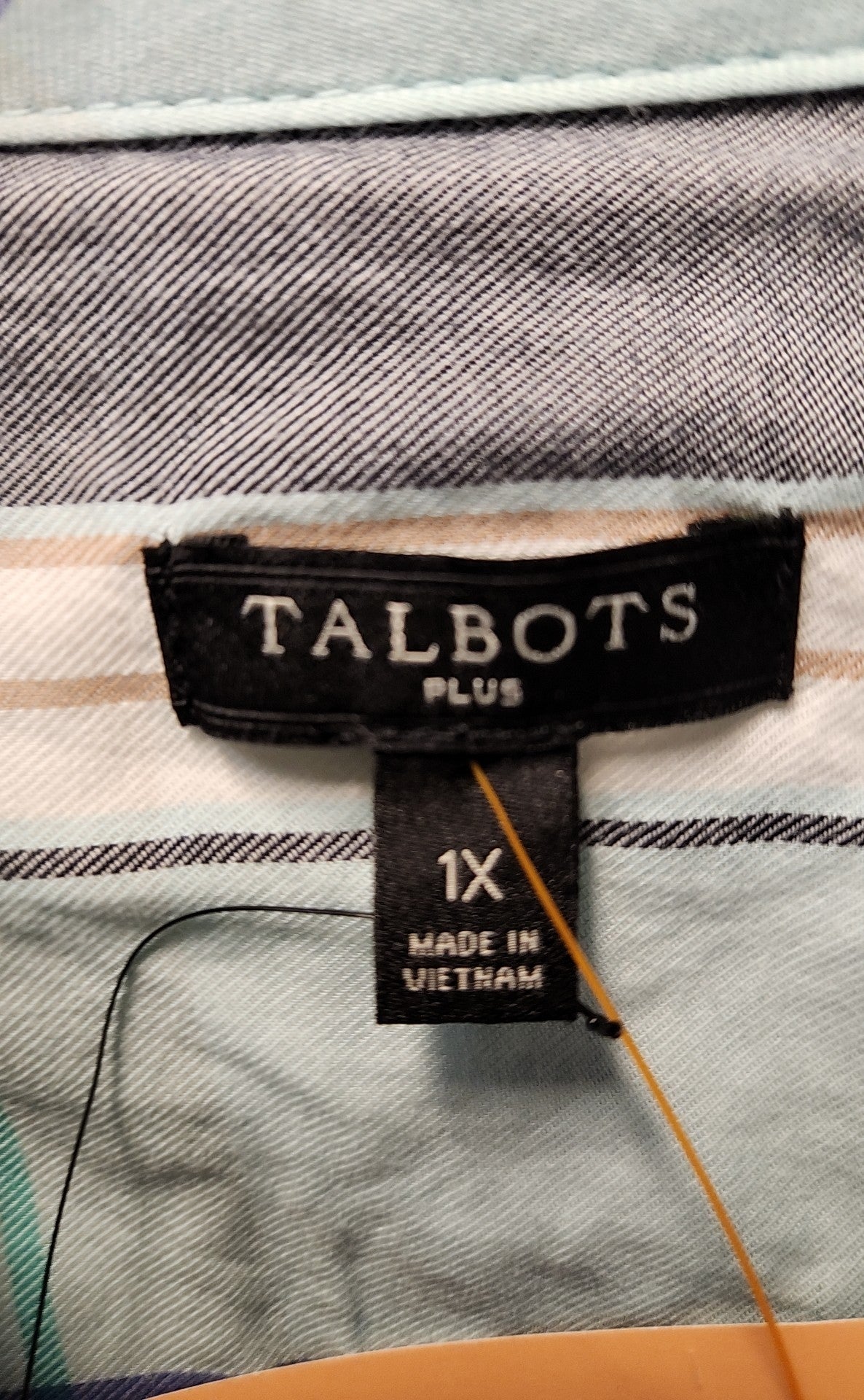 Talbots Women's Size 1X Blue Long Sleeve Top