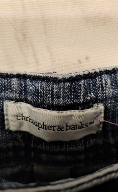 Christopher & Banks Women's Size 33 (15-16) Blue Jeans