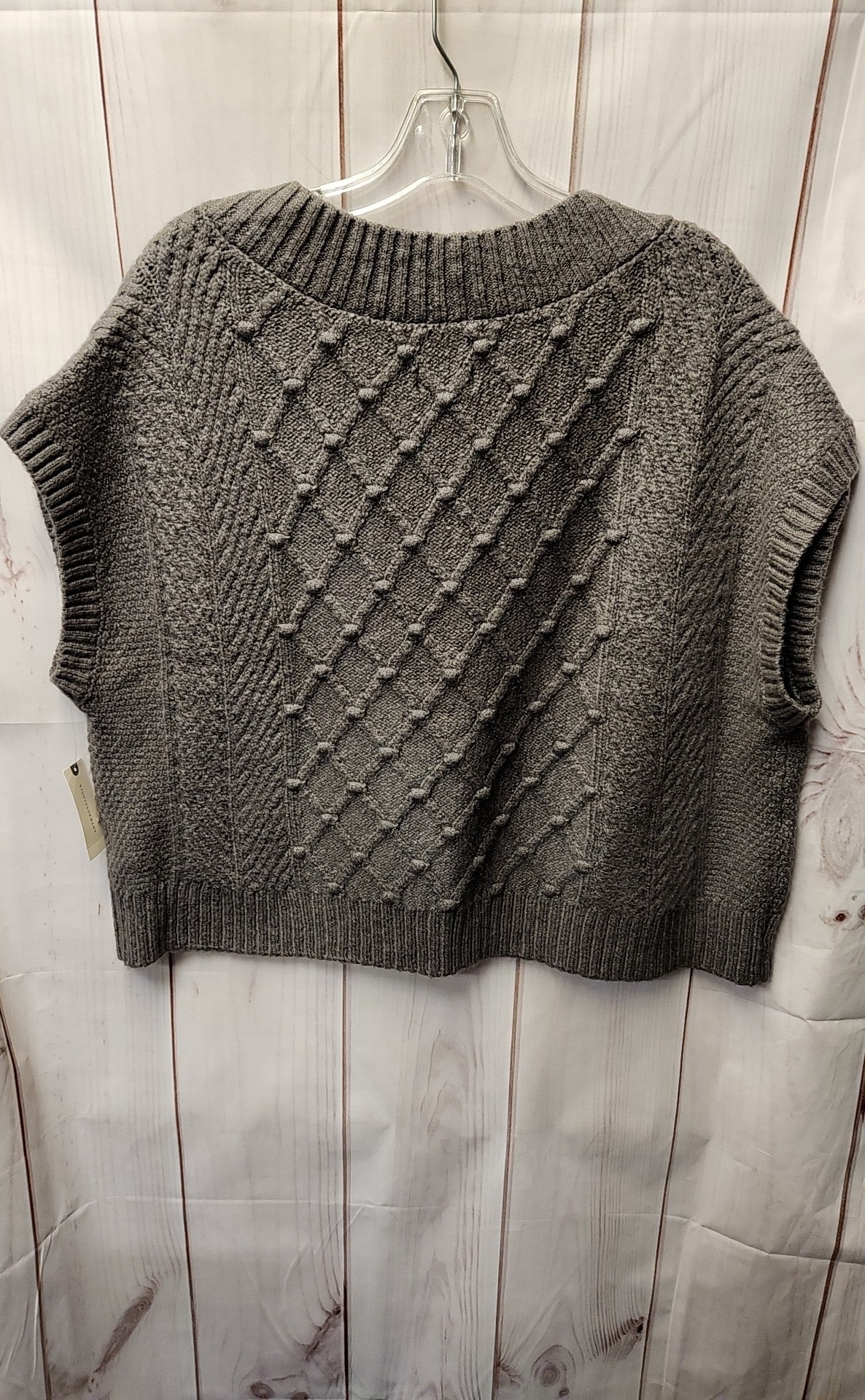 NWT Maeve Anthropologie Women's Size XL Gray Sweater Vest