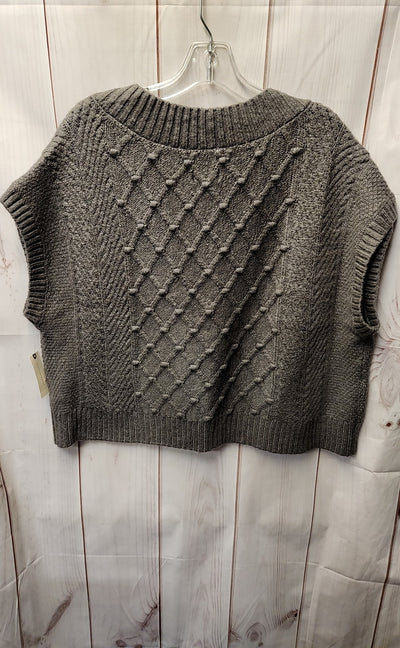 NWT Maeve Anthropologie Women's Size XL Gray Sweater Vest