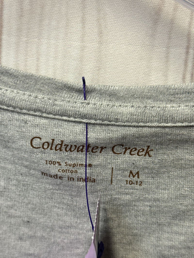 Coldwater Creek Women's Size M Gray Short Sleeve Top