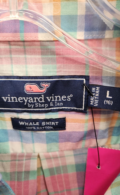 Vineyard Vines Boy's Size 16 Turquoise Shirt