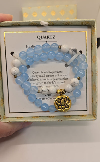 NIB Shivam Made in India Blue Quartz Bracelet