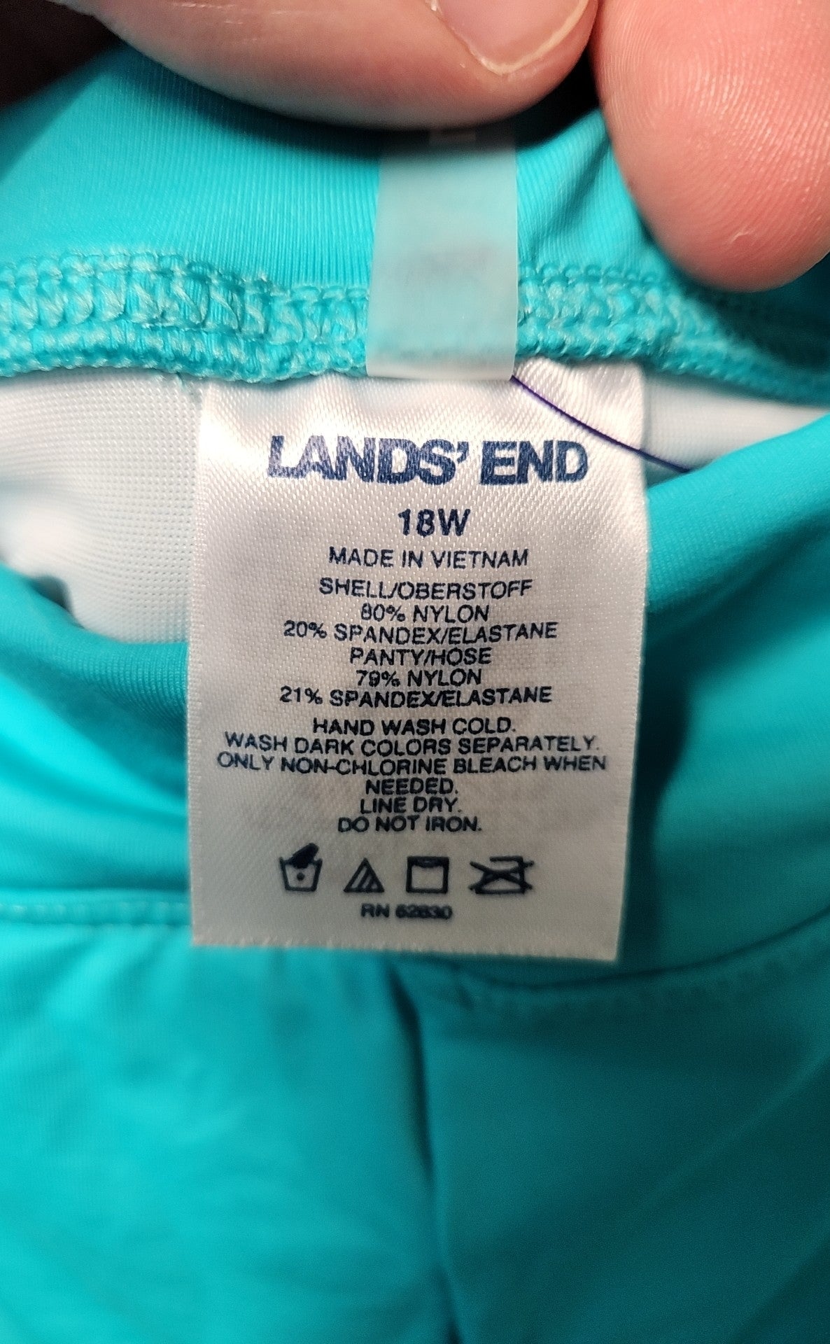 Lands End Women's Size 18 Light Blue Swim Bottom