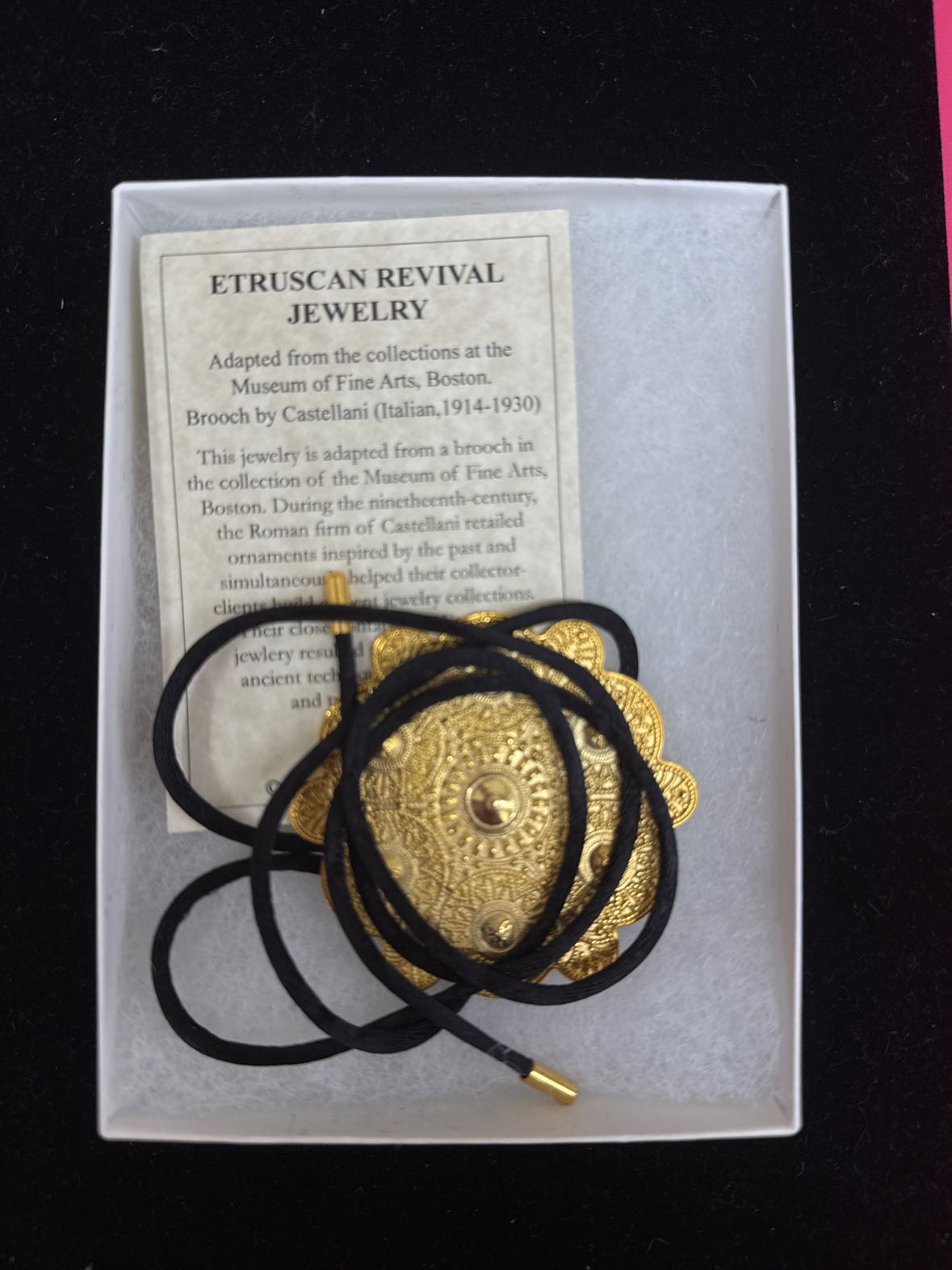 MFA Gold Etruscan Revival Necklace