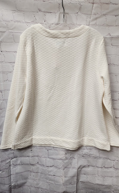 Croft & Barrow Women's Size L White Sweatshirt