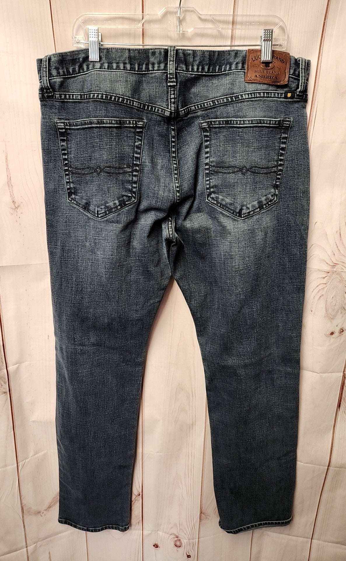 Lucky Brand Men's Size 38x32 Blue Jeans 121 Heritage Slim