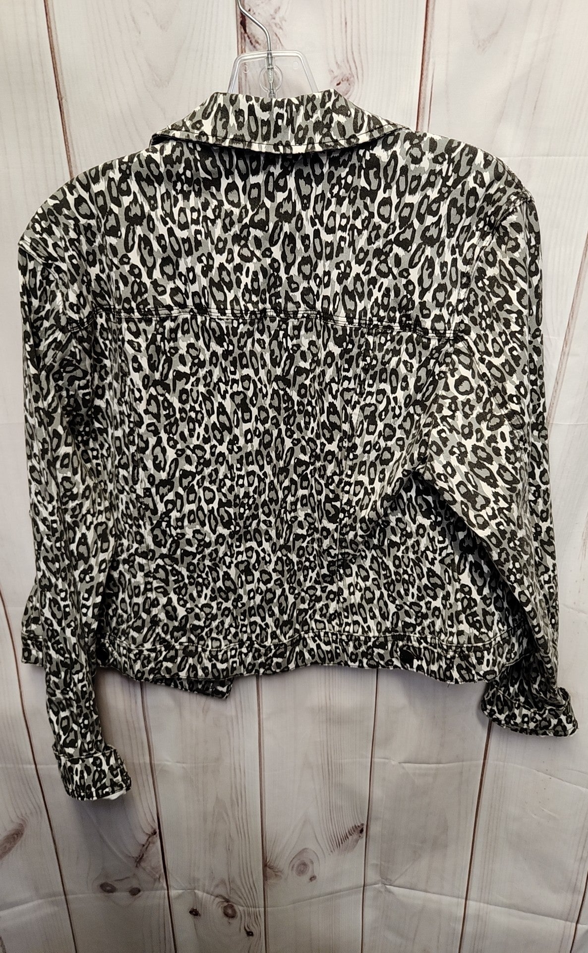 D Jeans Women's Size L Gray Animal Print Jacket
