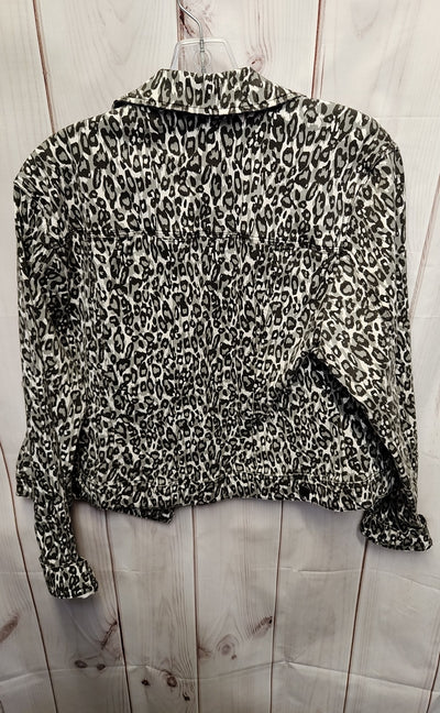 D Jeans Women's Size L Gray Animal Print Jacket