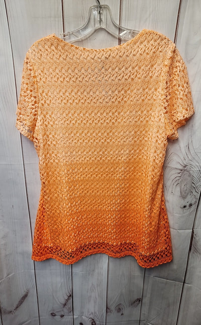 Elementz Women's Size XL Orange Short Sleeve Top