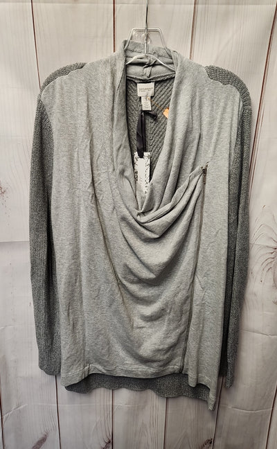 NWT Zenergy - Chico's Women's Size XL Gray Zip Sweater