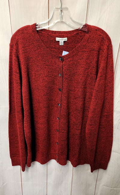 Croft & Barrow Women's Size XL Red Cardigan