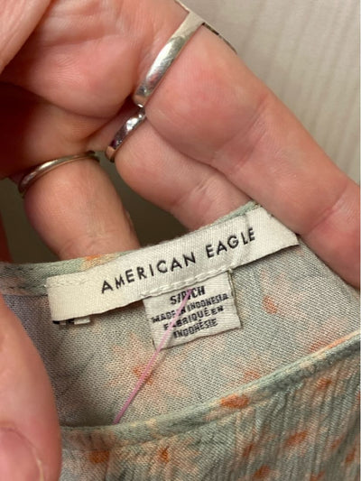 American Eagle Women's Size S Green Floral Dress