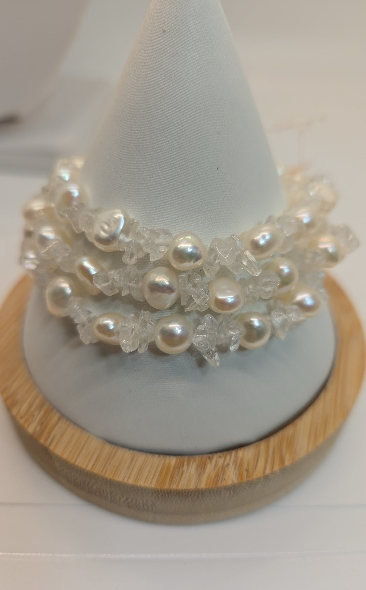 3pcs White Beaded Bracelet