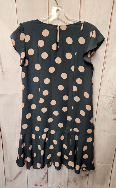 Loft Women's Size S Gray Polka Dot Dress