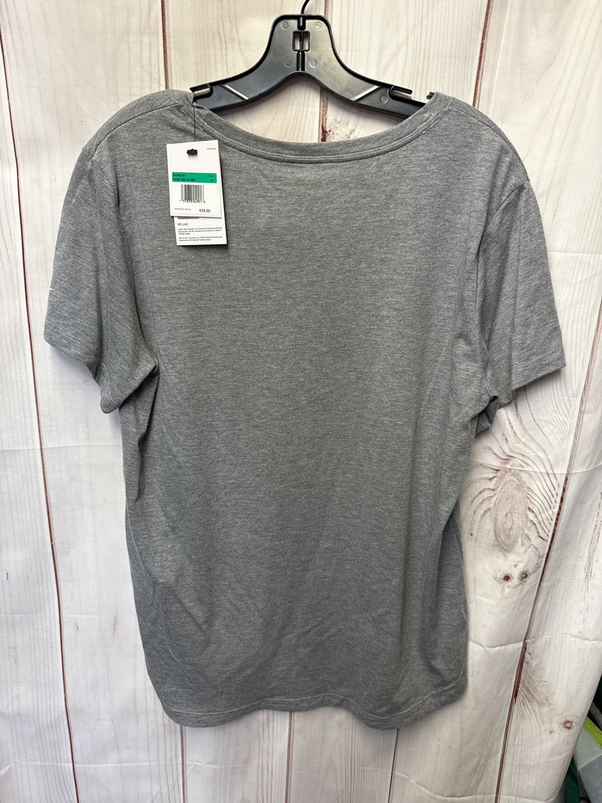 NWT Patriots Women's Size XL Gray Short Sleeve Top