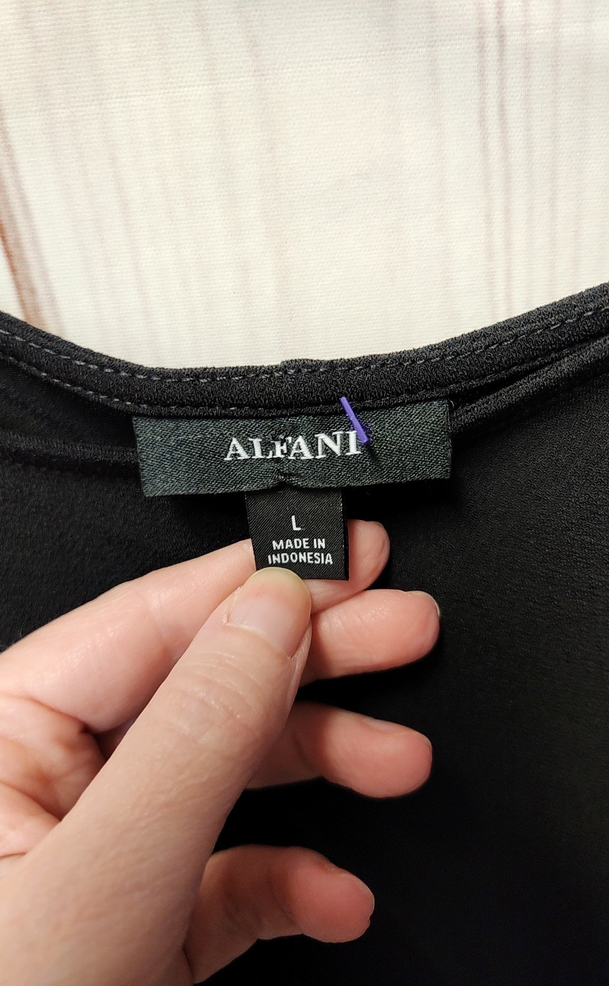 NWT Alfani Women's Size L Black Dress STretch