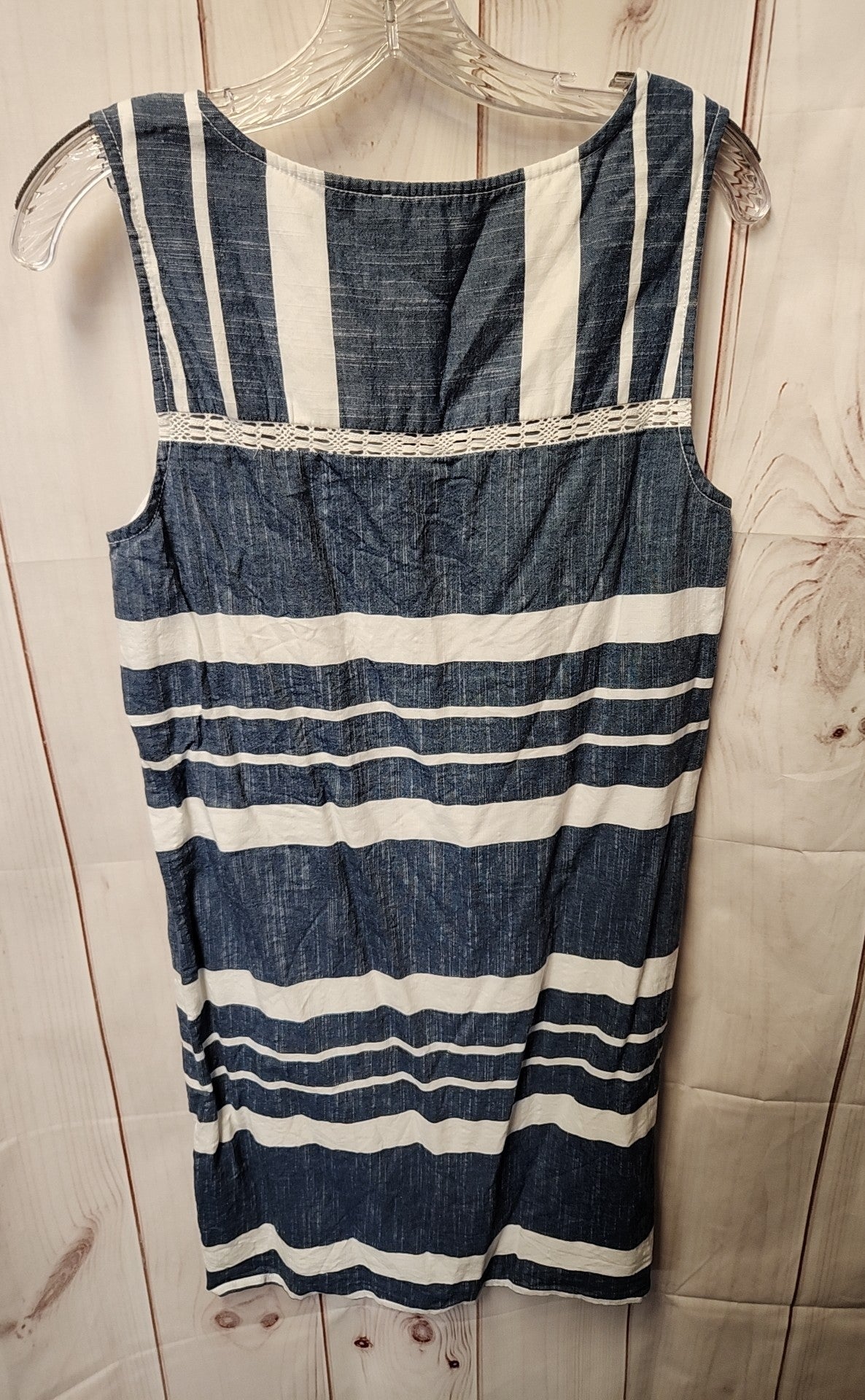 Lilla P Women's Size M Blue & White Stripe Dress