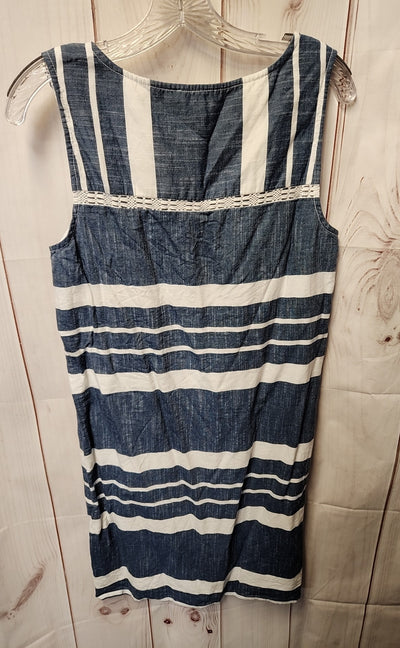Lilla P Women's Size M Blue & White Stripe Dress