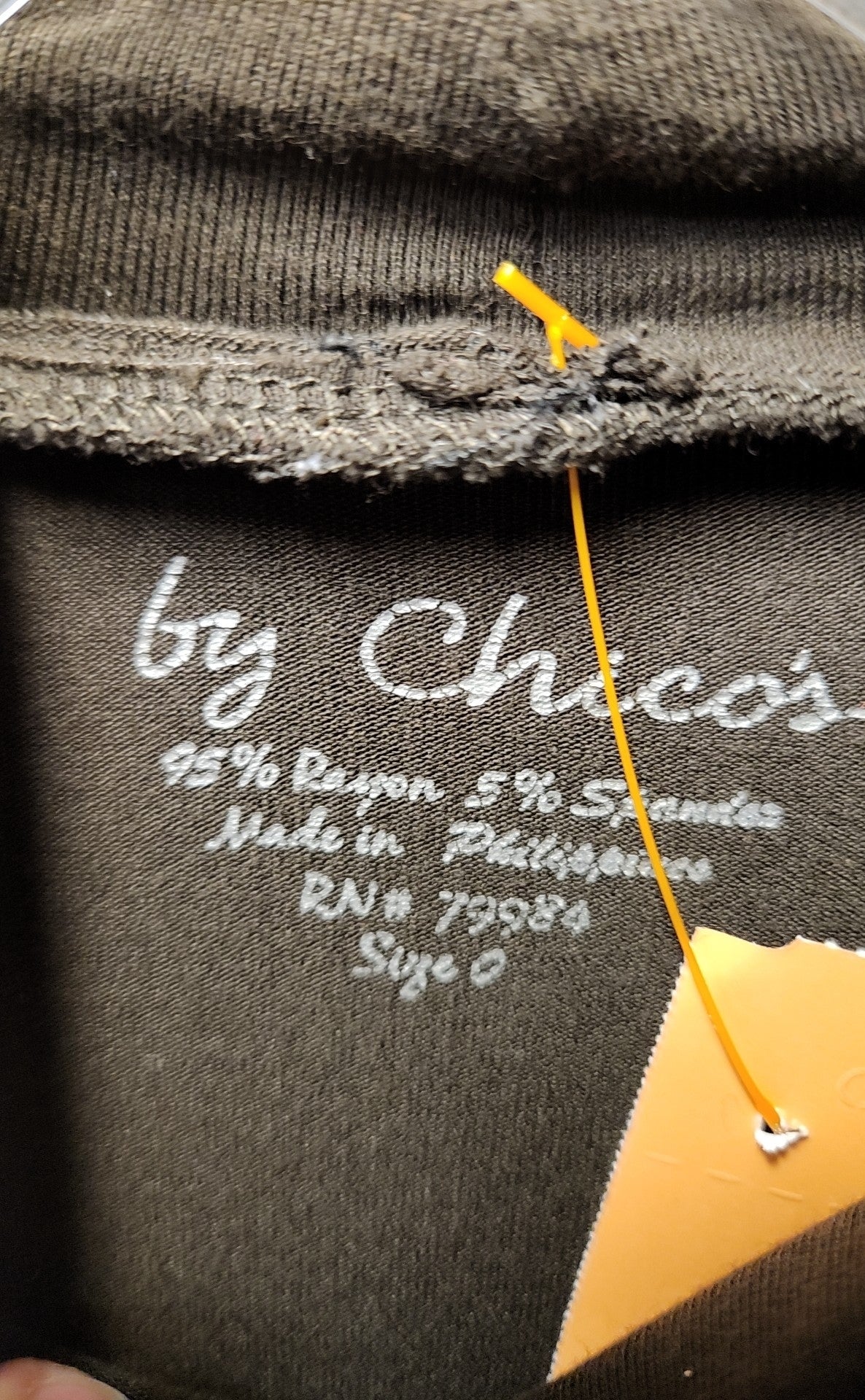 Chico's Women's Size 0 = US S Brown Long Sleeve Top
