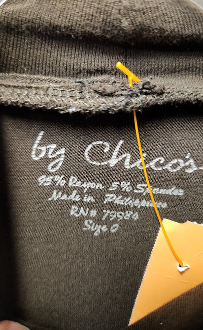 Chico's Women's Size 0 = US S Brown Long Sleeve Top
