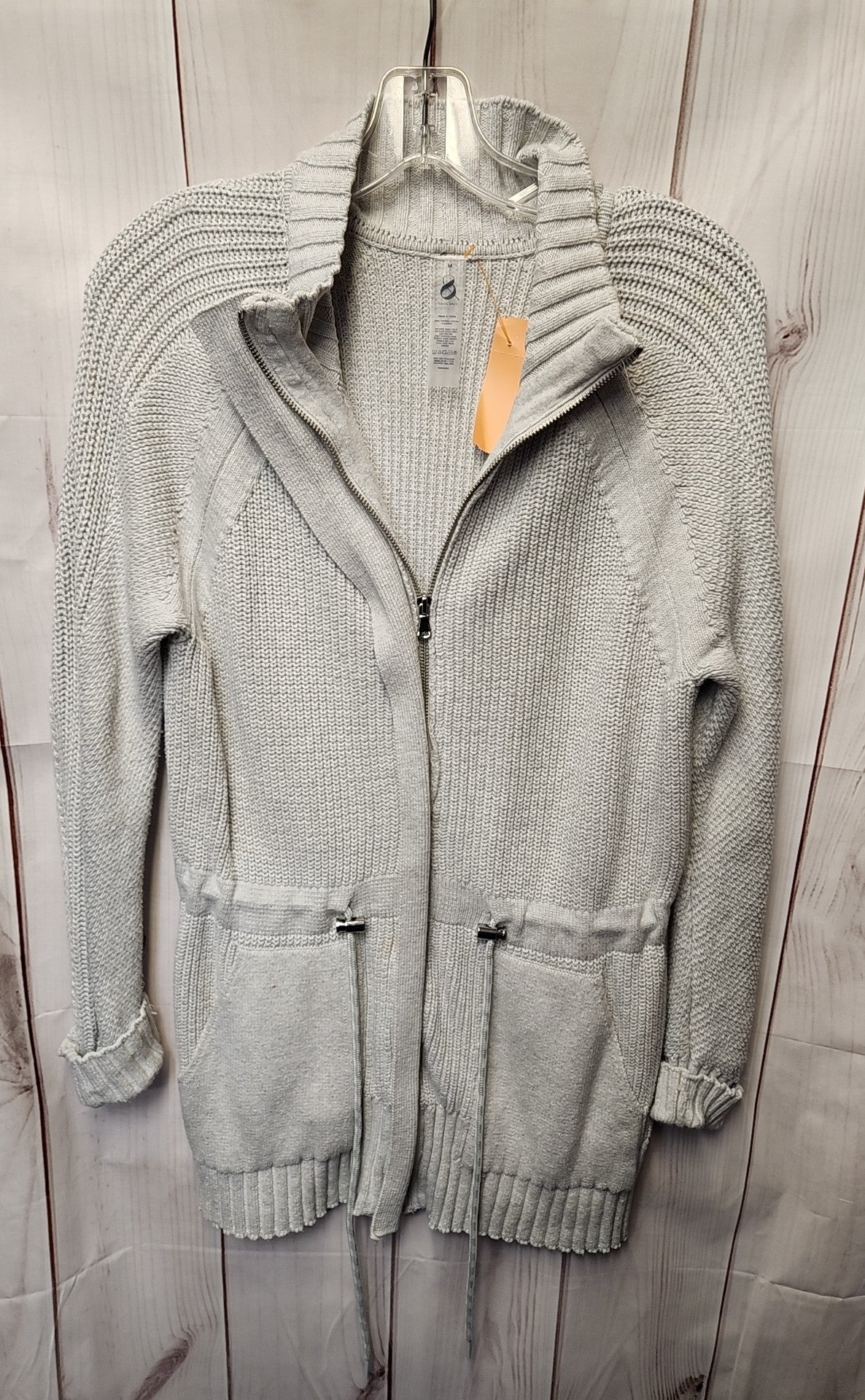 Lou & Grey Women's Size M Gray Full Zip Sweater