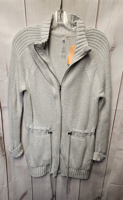Lou & Grey Women's Size M Gray Full Zip Sweater
