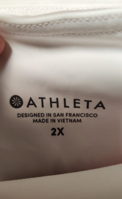 Athleta Women's Size 2X White & Pink Leggings