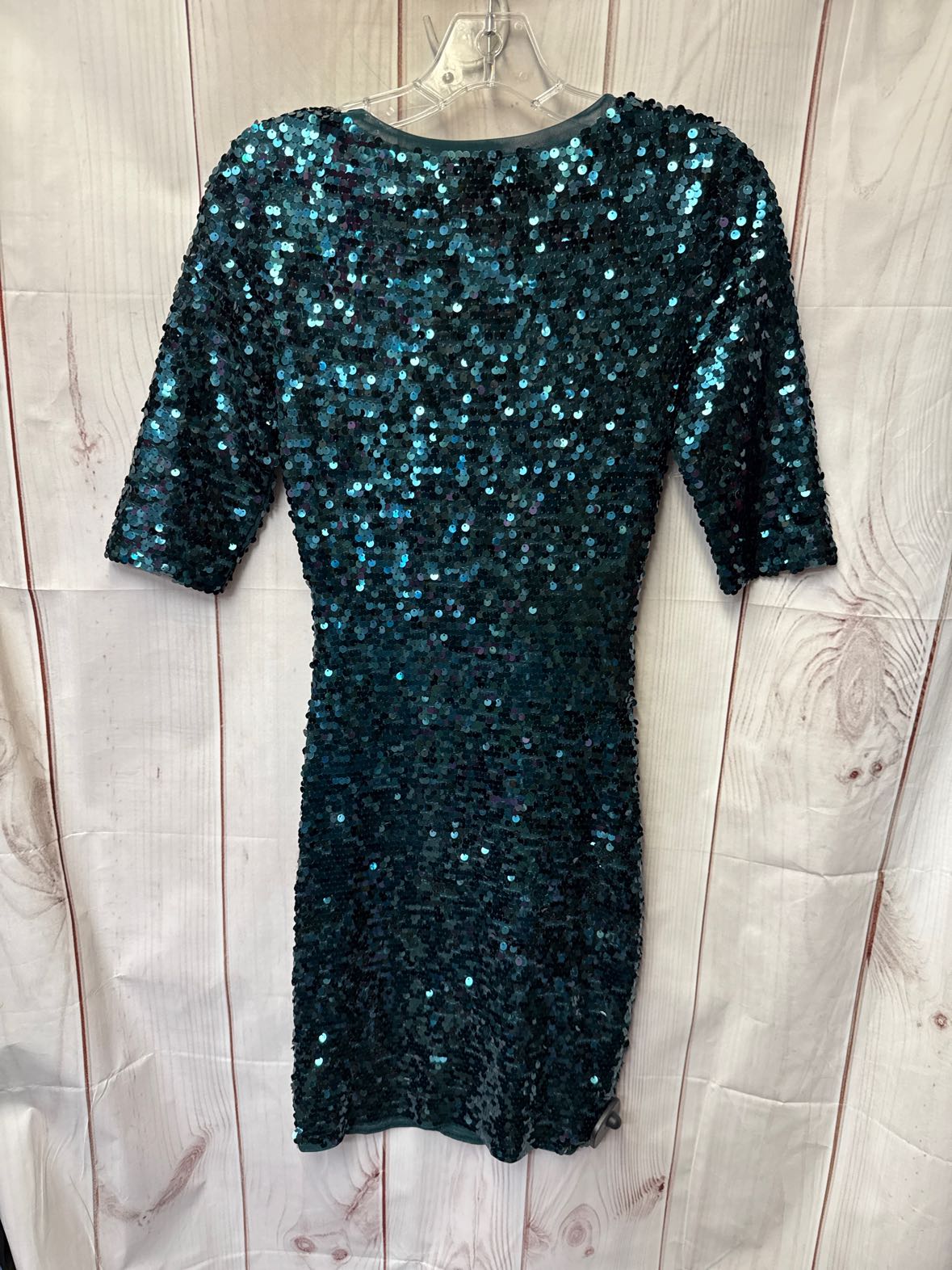 BCBG Maxazria Women's Size XXS Teal Sequined Dress