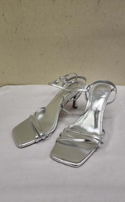 Asos Women's Size 11 Silver Sandals Shoes