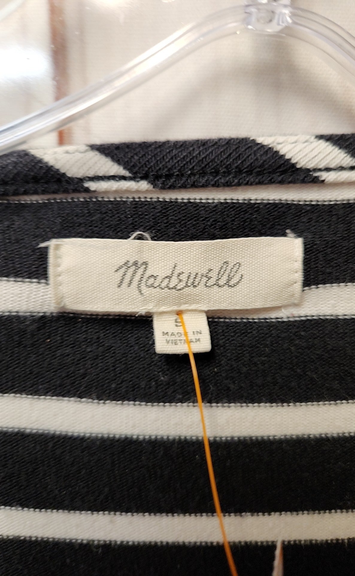 Madewell Women's Size S Black & White Bodysuit
