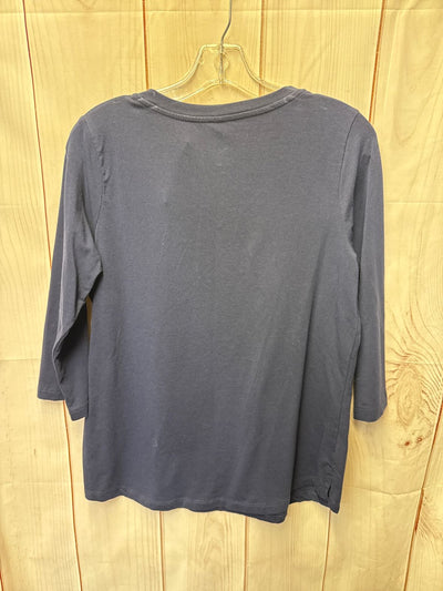 Belle by Kim Gravel Women's Size XS Navy 3/4 Sleeve Top
