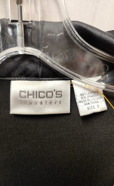 Chico's Women's Size 3 = US XL Black Cardigan