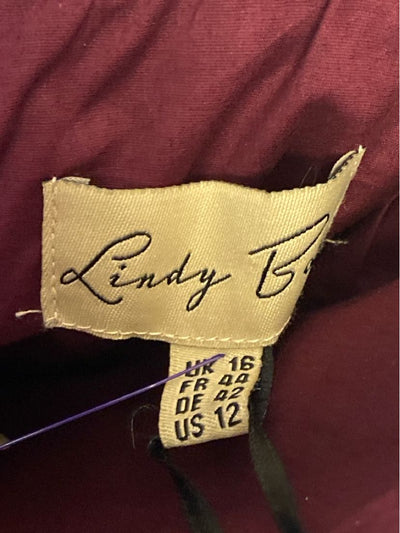 NWT Lindy Bop Women's Size 12 Maroon Dress