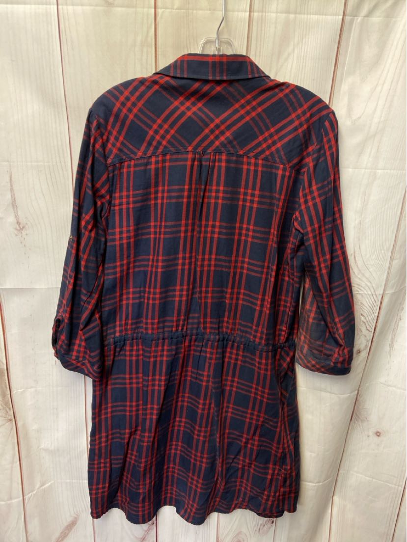 Zara Women's Size M Navy & Red Dress